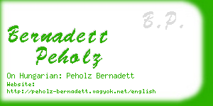 bernadett peholz business card